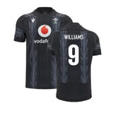 2024-2025 Wales WRU Rugby Training Jersey (Black) (Williams 9)_2
