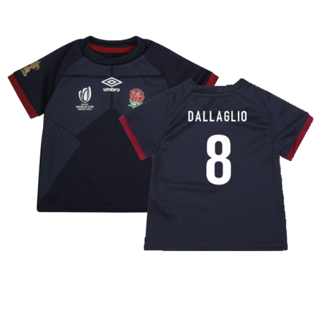 England RWC 2023 Alternate Replica Rugby Baby Shirt (Dallaglio 8)_4