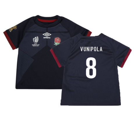 England RWC 2023 Alternate Replica Rugby Baby Shirt (Vunipola 8)_4
