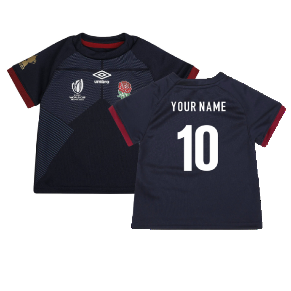 England RWC 2023 Alternate Replica Rugby Baby Shirt (Your Name)_4