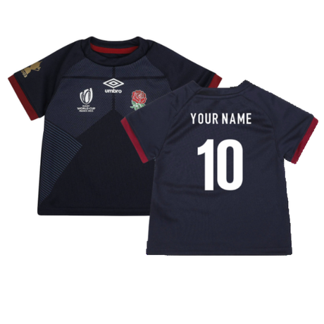 England RWC 2023 Alternate Replica Rugby Baby Shirt (Your Name)_4