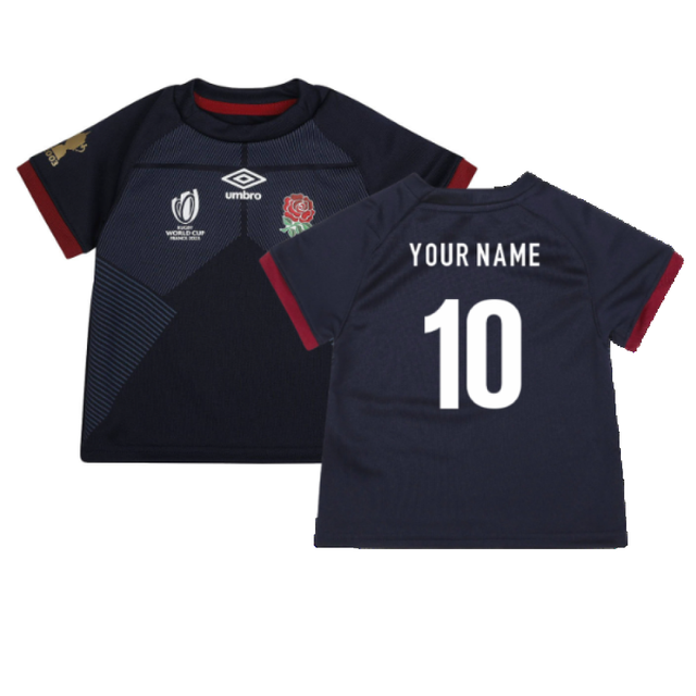 England RWC 2023 Alternate Replica Rugby Baby Shirt (Your Name)_4