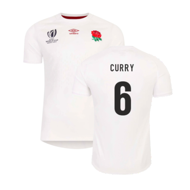England RWC 2023 Home Rugby Jersey (Kids) (Curry 6)_4