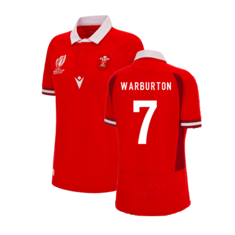 Wales RWC 2023 WRU Home Rugby Shirt (Ladies) (Warburton 7)_4