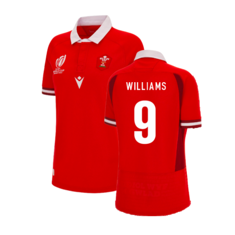 Wales RWC 2023 WRU Home Rugby Shirt (Ladies) (Williams 9)_4