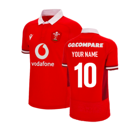 2023-2024 Wales Rugby WRU Home Body Fit Shirt (Your Name)_4