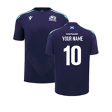 2024-2025 Scotland Rugby Training Poly Shirt (Navy) - Kids (Your Name)_2