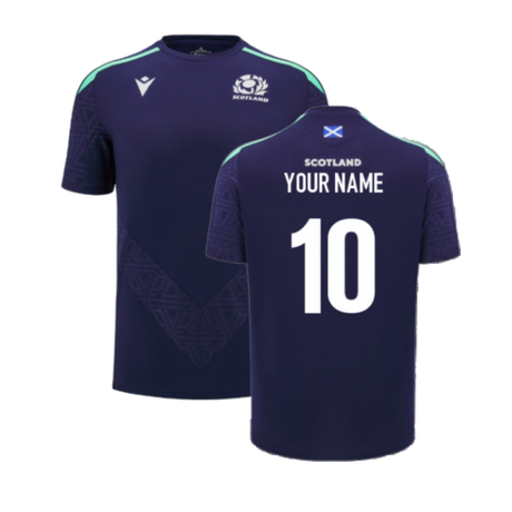 2024-2025 Scotland Rugby Poly Training Shirt (Navy) (Your Name)_2