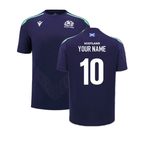 2024-2025 Scotland Rugby Training Sleeveless Shirt (Navy) (Your Name)_2