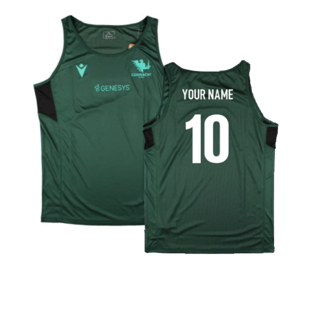 2024-2025 Connacht Rugby Training Dry Singlet (Dark Green) (Your Name)_2