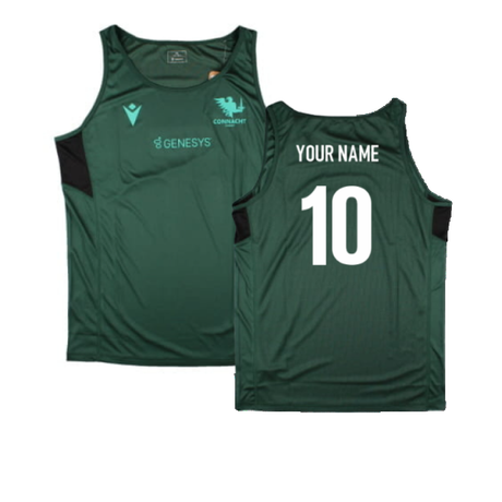 2024-2025 Connacht Rugby Training Dry Singlet (Dark Green) (Your Name)_2