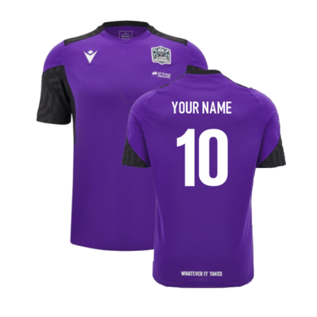 2024-2025 Glasgow Warriors Rugby Training Shirt (Purple) (Your Name)_2