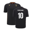 2024-2025 Wales Rugby Travel Cotton T-Shirt (Black) (Your Name)_2