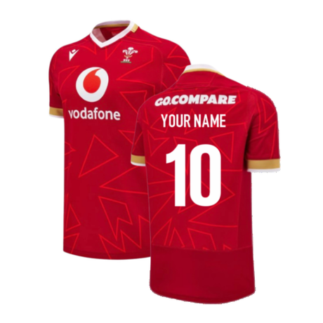 2024-2025 Wales Rugby Home Pathway Pro Authentic Slim Fit Shirt (Your Name)_2