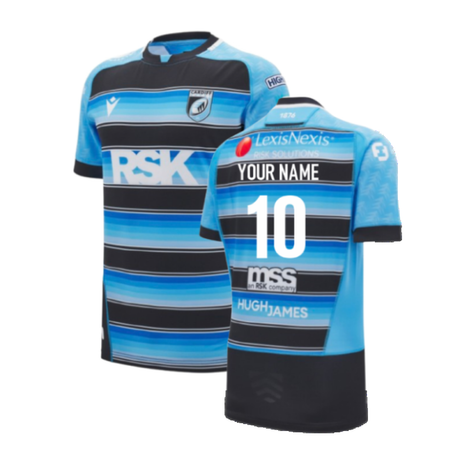 2024-2025 Cardiff Blues Rugby Home Slim Body Fit Shirt (Your Name)_2