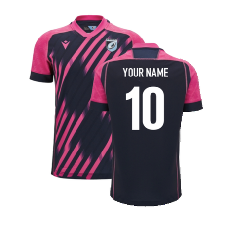 2024-2025 Cardiff Blues Rugby Training Jersey (Pink-Navy) (Your Name)_2