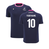 2024-2025 Cardiff Blues Rugby Ath Cotton Tee (Navy) (Your Name)_2