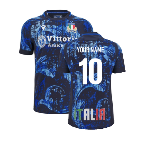2024-2025 Italy Rugby Training Jersey (Navy) (Your Name)_2