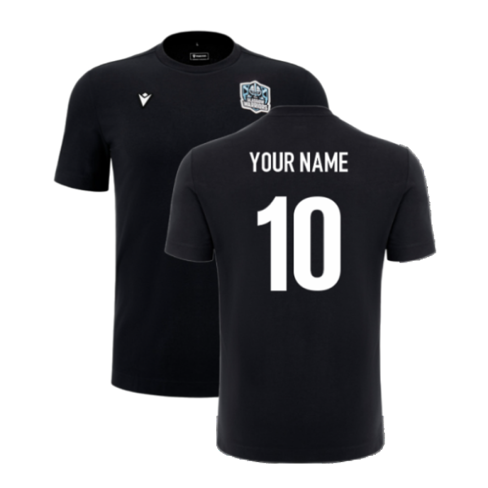 2024-2025 Glasgow Warriors Ath Idra Cotton Shirt (Black) (Your Name)_2