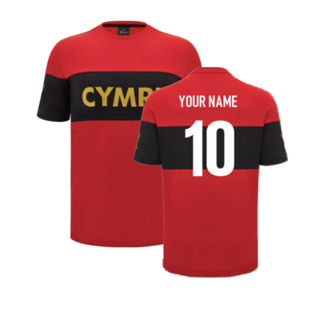 2024-2025 Wales Rugby Leisure T-Shirt (Red) (Your Name)_2
