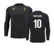 2024-2025 Wales Rugby LS Poly Training Shirt (Black) (Your Name)_2