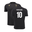 2024-2025 Wales WRU Rugby LS Training Shirt (Black) - Kids (Your Name)_2