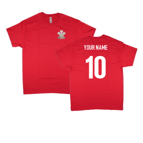 Wales Rugby Classic Printed T-Shirt (Red) (Your Name)_2