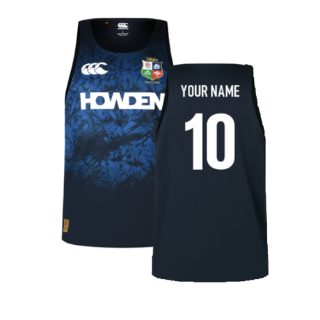2024-2025 British and Irish Lions Poly Singlet (Navy) (Your Name)_2
