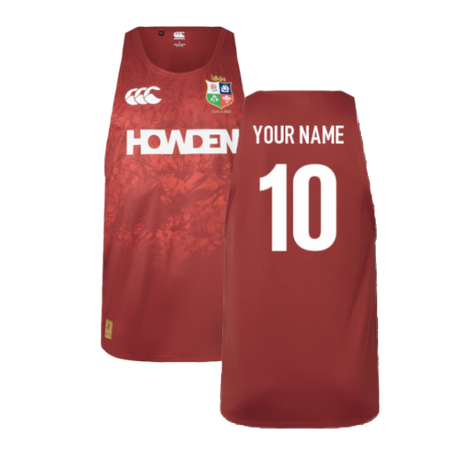2024-2025 British and Irish Lions Poly Singlet (Red) (Your Name)_2