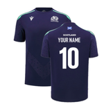 2024-2025 Scotland Rugby Training Poly Shirt (Navy) - Kids (Your Name)_2