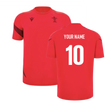2025-2026 Wales WRU Training Player Shirt (Red) (Your Name)_2