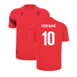 2025-2026 Wales WRU Player Training Shirt (Red) - Kids (Your Name)_2