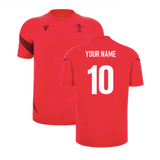 2025-2026 Wales WRU Player Training Shirt (Red) - Kids (Your Name)_2