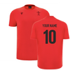 2025-2026 Wales WRU Travel Cotton Tee (Red) - Kids (Your Name)_2