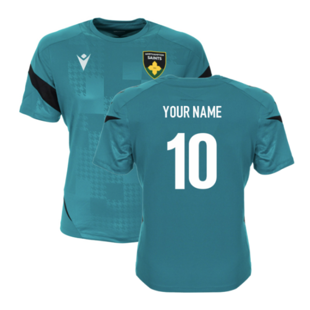 2025-2026 Northampton Saints Training Poly T-Shirt (Green) (Your Name)_0