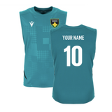 2025-2026 Northampton Saints Training Sleeveless Shirt (Green) (Your Name)_0