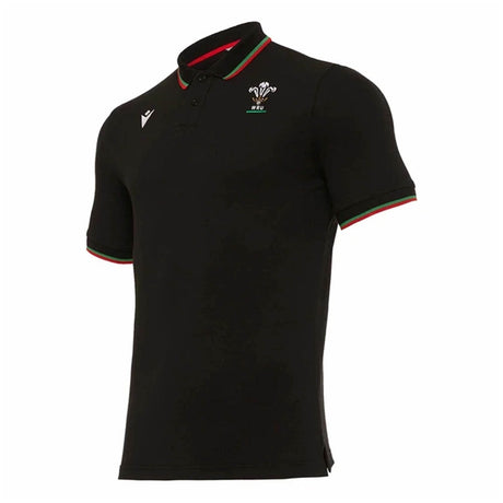 2020-2021 Wales Travel Cotton Piquet Polo Shirt (Black)_0