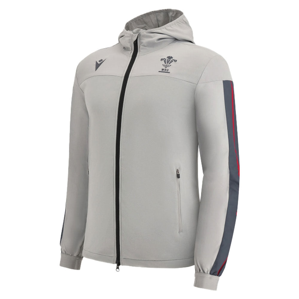 2022-2023 Wales Rugby Travel Full Zip Track Top (Grey)_1