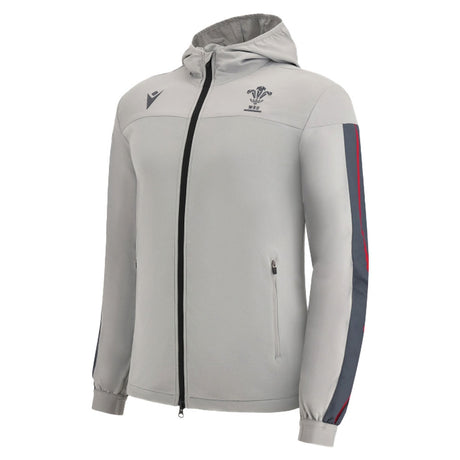 2022-2023 Wales Rugby Travel Full Zip Track Top (Grey)_1