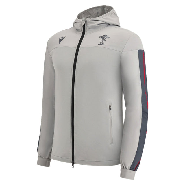 2022-2023 Wales Rugby Travel Full Zip Track Top (Grey)_1