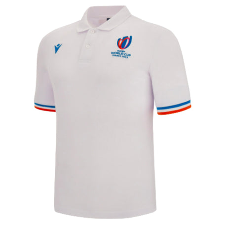 RWC 2023 Rugby World Cup Cotton Piquet Polo Shirt (White)_1