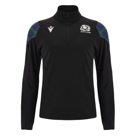 2023-2024 Scotland Rugby Half Zip Travel Fleece (Black)_1