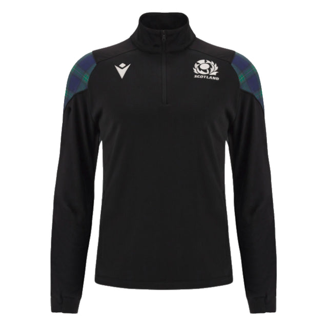 2023-2024 Scotland Rugby Half Zip Travel Fleece (Black)_1