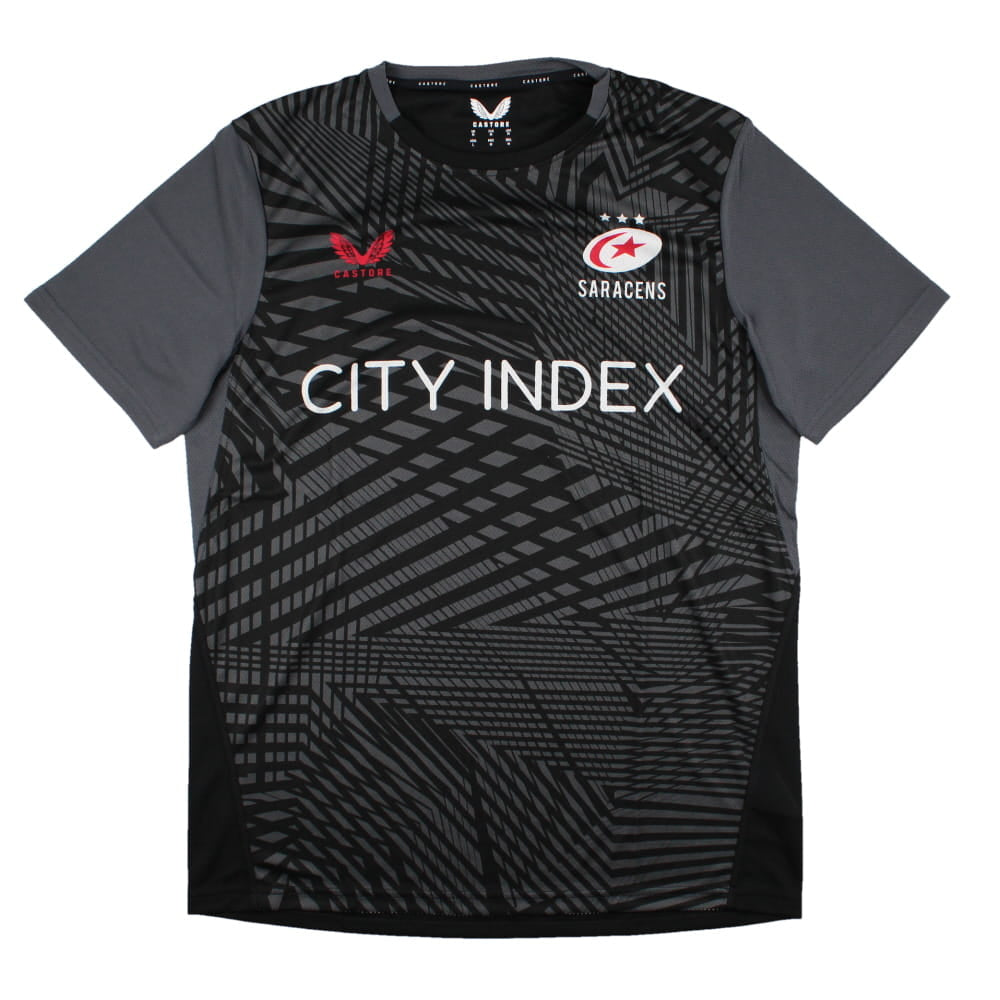 2023-2024 Saracens SS Training Tee (Black)_1