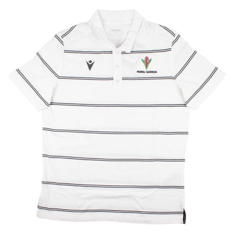 2023-2024 Samoa Rugby Travel Player Cotton Polo Shirt (White)_1