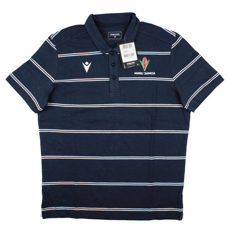 2023-2024 Samoa Rugby Travel Player Cotton Polo Shirt (Navy)_1