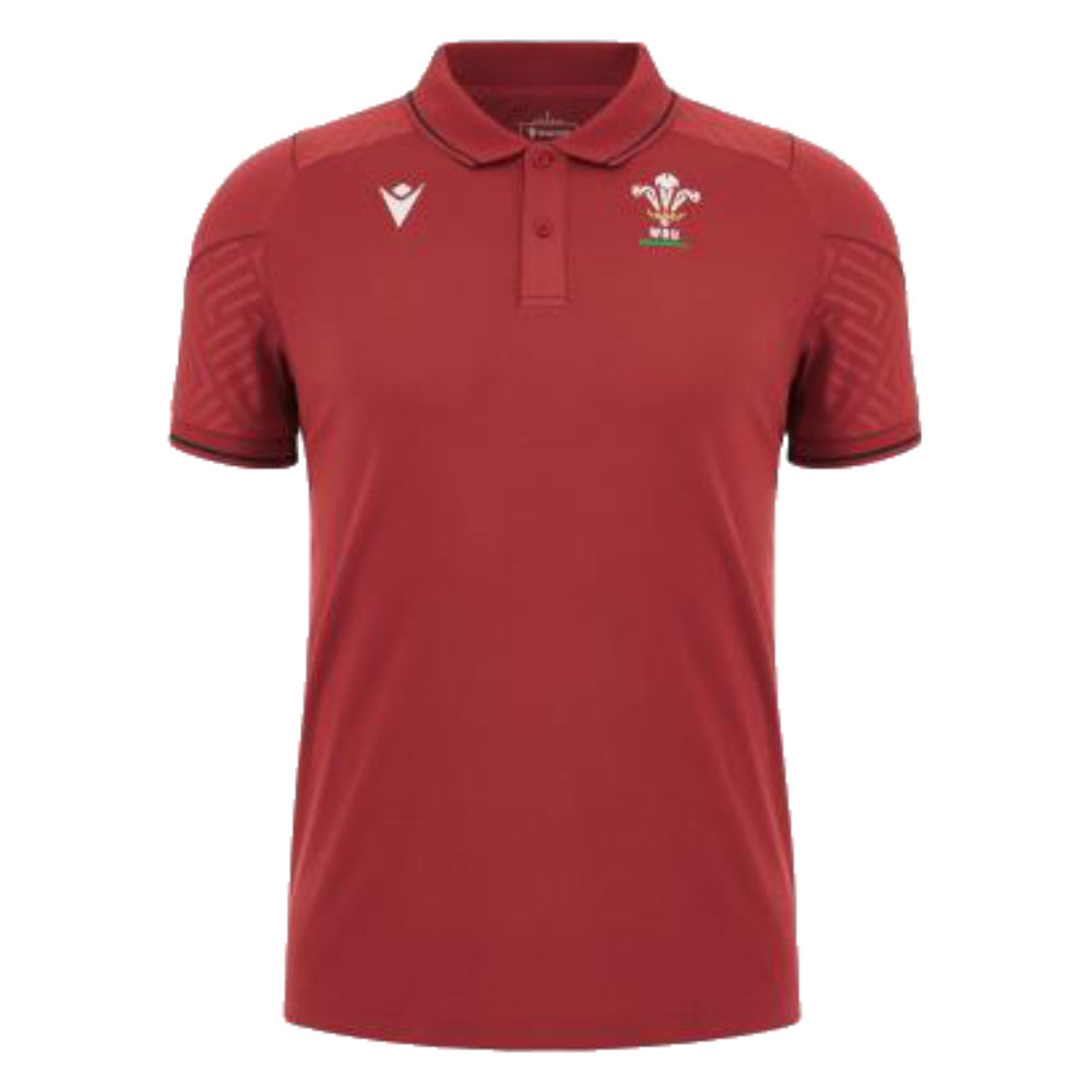 2023-2024 Wales Rugby Travel Polo Shirt (Red)_1