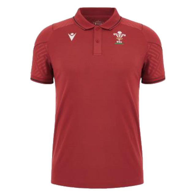 2023-2024 Wales Rugby Travel Polo Shirt (Red)_1