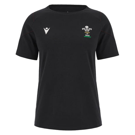 2023-2024 Wales Rugby WRU Cotton Tee (Black) - Ladies_1
