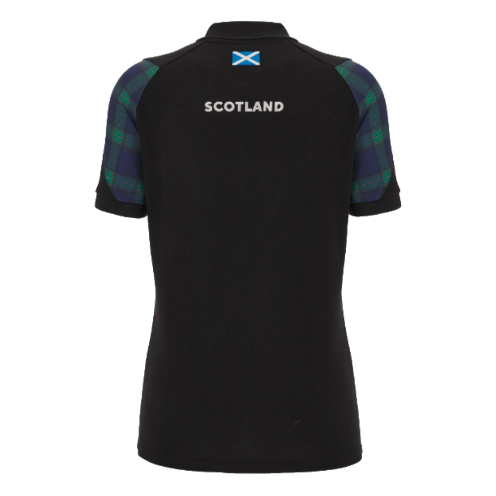 2023-2024 Scotland Rugby Travel Polo Shirt (Black) - Ladies_1